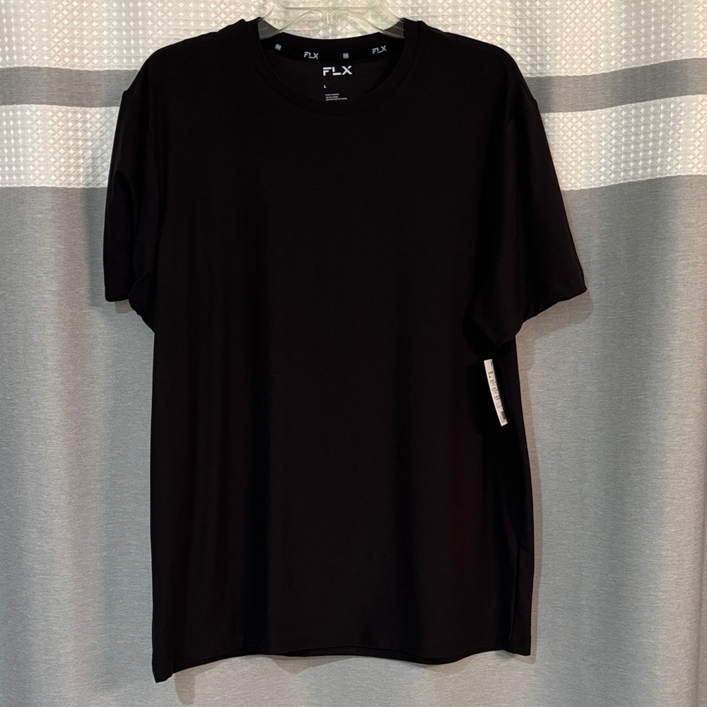 NWT FLX Men's Wander Luxury Soft Black Tee